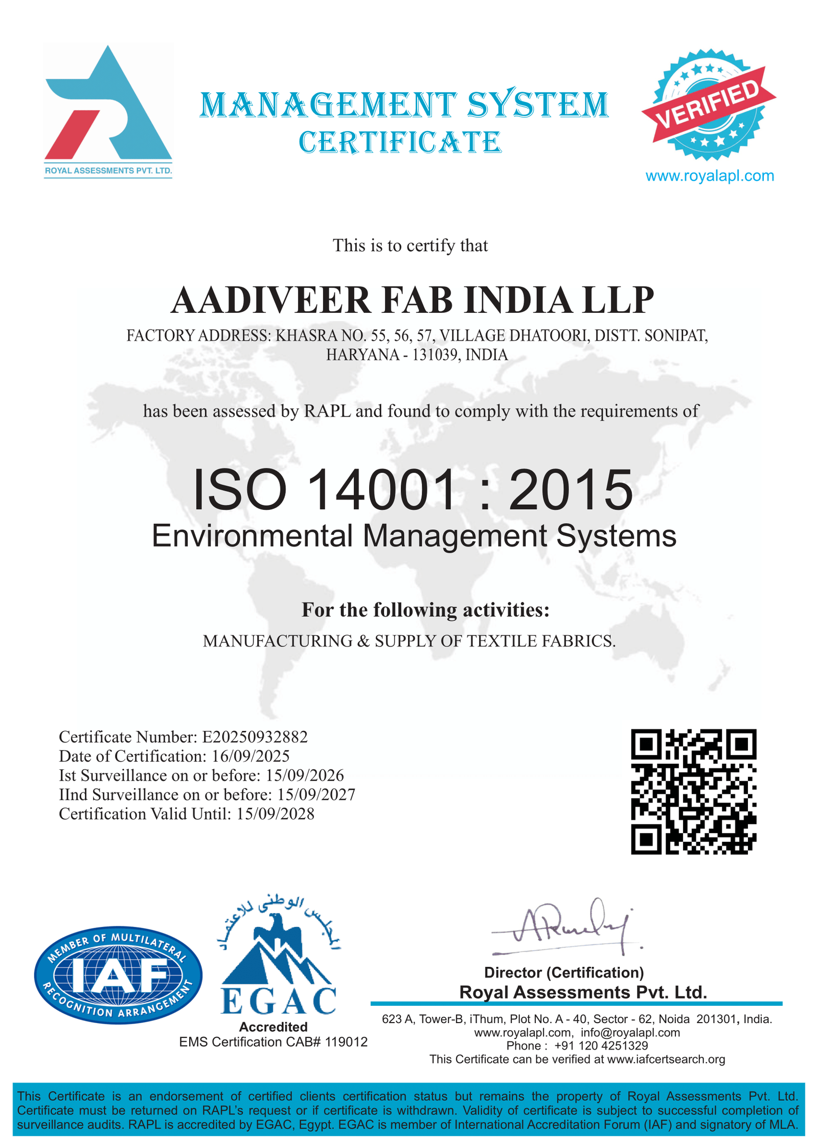 AADIVEER FAB INDIA LLP EMS